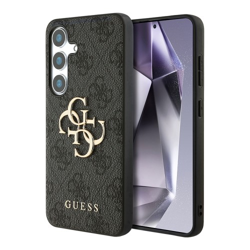Guess для Galaxy S25 чехол PU 4G Big metal logo Hard Black