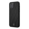 Mercedes чехол Wave Quilted Hard для iPhone 12 | 12 Pro, черный