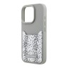 Karl Lagerfeld для iPhone 15 Pro Max чехол Cardslot PU Grained leather Leopard pocket Hard Grey