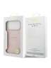 Guess для iPhone 17 Pro чехол PU Saffiano with Classic metal logo Hard Pink (MagSafe)