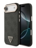 Guess для iPhone Air чехол PU 4G Triangle Diamond metal logo Gold camera Hard Black (MagSafe)