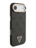 Guess для iPhone Air чехол PU 4G Triangle Diamond metal logo Gold camera Hard Black (MagSafe)