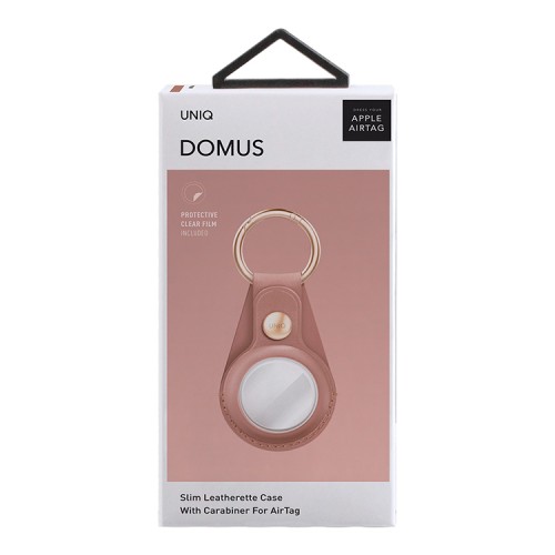 Uniq чехол Domus Leatherette для AirTag, розовый