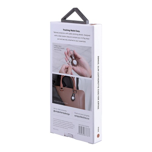 Uniq чехол Domus Leatherette для AirTag, розовый