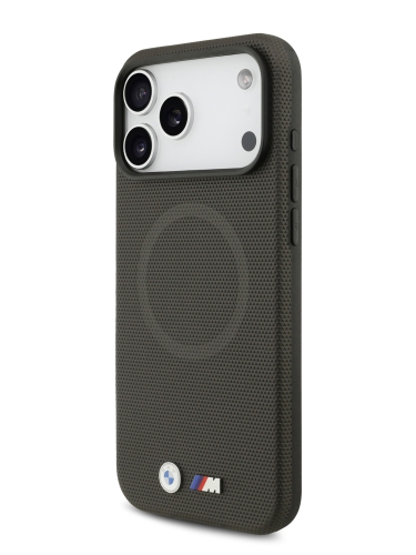 BMW для iPhone 17 Pro чехол M-series PU Full Wrapped Metal logo & Cam Hard Anthracite (MagSafe)
