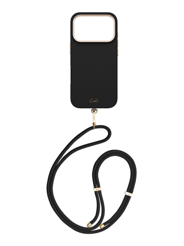 Uniq для iPhone 17 Pro чехол COEHL Strap series Mirelle Ebony (MagSafe)