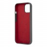 Чехол AMG Liquid Silicone with Red big logo Hard для iPhone 13, серый