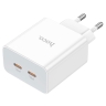 HOCO сетевое зарядное устройство C108A Leader charger Type-C PD35W + Type-C PD 35W White
