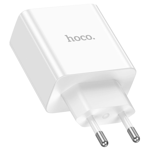 HOCO сетевое зарядное устройство C108A Leader charger Type-C PD35W + Type-C PD 35W White