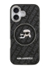 Karl Lagerfeld для iPhone 17 чехол IML NFT Karl&Choup Head on logo Metal Cam Hard Black (MagSafe)