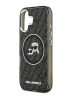 Karl Lagerfeld для iPhone 17 чехол IML NFT Karl&Choup Head on logo Metal Cam Hard Black (MagSafe)
