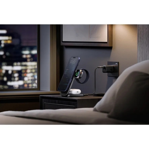 Energea Беспроводное СЗУ MagTrio 2, 3in1 magnetic wireless foldable charger Qi2 25W Gunmetal