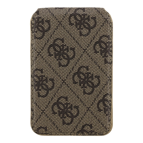 Guess картхолдер бумажник-стенд Wallet MagSafe Cardslot Stand with Mirror PU 4G Big metal logo Brown