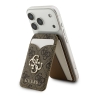 Guess картхолдер бумажник-стенд Wallet MagSafe Cardslot Stand with Mirror PU 4G Big metal logo Brown