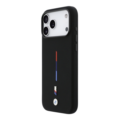 BMW для iPhone 17 Pro чехол M-series Liquid silicone Metal cam Tricolor Hard Black (MagSafe)