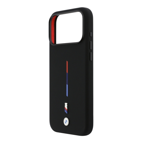 BMW для iPhone 17 Pro чехол M-series Liquid silicone Metal cam Tricolor Hard Black (MagSafe)