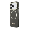 Guess для iPhone 17 Pro чехол IML Script Metal logo and Camera Hard Black (MagSafe)