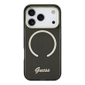 Guess для iPhone 17 Pro чехол IML Script Metal logo and Camera Hard Black (MagSafe)