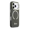 Guess для iPhone 17 Pro чехол IML Script Metal logo and Camera Hard Black (MagSafe)