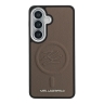 Karl Lagerfeld для Galaxy S26+ чехол PU Debossed Initials Metal camera Hard Brown (MagSafe)