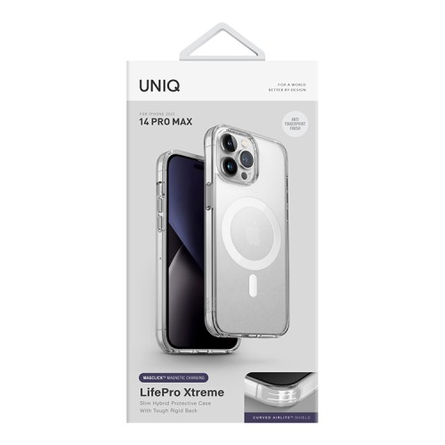 Чехол Uniq Lifepro Xtreme AF для iPhone 14 Pro Max Frost Clear (MagSafe), прозрачный-матовый