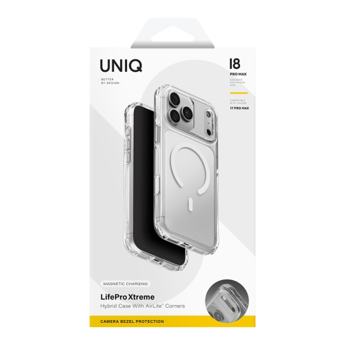 Uniq для iPhone 18 Pro Max/17 Pro Max чехол LifePro Xtreme Crystal Clear (MagSafe)