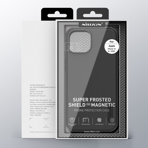 Nillkin чехол Frosted Shield Pro Magnetic для iPhone 14, черный (magsafe)