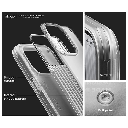 Чехол Elago BUCKLER для iPhone 14 Pro Max, прозрачный