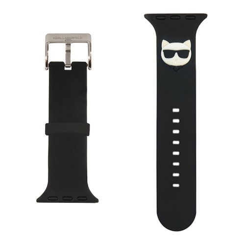 Ремешок Karl Lagerfeld Silicone Choupette head для Apple Watch 49-46-45-44 мм, черный