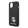 Чехол Lagerfeld Liquid silicone Choupette body Hard для iPhone 14, черный