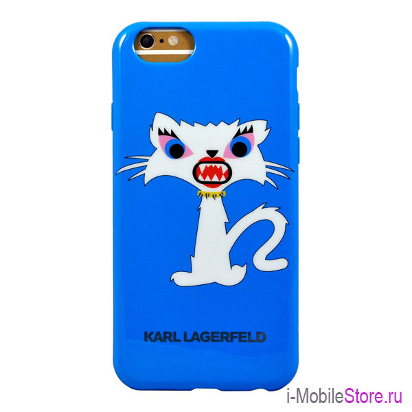 Lagerfeld Monster Choupette 2 Hard для 6/6s, голубой KLHCP6MC2LB