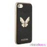 Чехол Guess Patch Butterfly Saffiano Hard для iPhone 7/8/SE 2020, черный