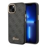 Чехол Guess PU 4G Script metal logo Hard для iPhone 14 Plus, черный