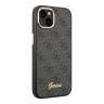 Чехол Guess PU 4G Script metal logo Hard для iPhone 14 Plus, черный