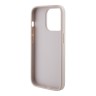 Guess для iPhone 15 Pro чехол PU 4G Bottom stripe Metal logo Hard Pink