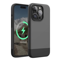Elago для iPhone 15 Pro чехол GLIDE (tpu+pc) Dark Grey/Black (MagSafe)