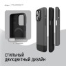Elago для iPhone 15 Pro чехол GLIDE (tpu+pc) Dark Grey/Black (MagSafe)