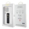 Guess для iPhone 15 Pro Max чехол GripStand PU Saffiano with 4G Big metal logo Hard Clear/Black