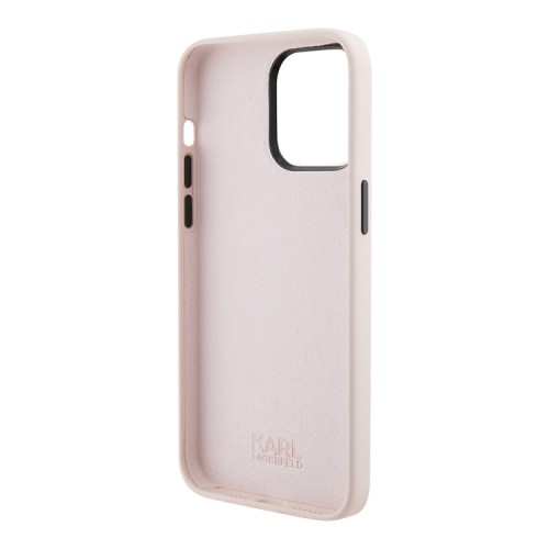 Lagerfeld для iPhone 15 Pro Max чехол Liquid silicone NFT Karl Ikonik Hard Pink