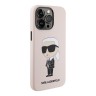 Lagerfeld для iPhone 15 Pro Max чехол Liquid silicone NFT Karl Ikonik Hard Pink