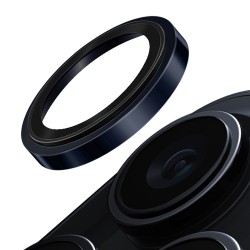 Uniq стекло сапфировое для iPhone 15 Pro Max OPTIX Camera Sapphire Lens Stainless steel Dark Blue