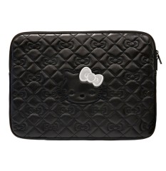 Hello Kitty для ноутбуков 13"/14" чехол Sleeve ZIP PU leather Quilted Bows Black