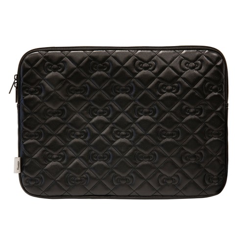 Hello Kitty для ноутбуков 13"/14" чехол Sleeve ZIP PU leather Quilted Bows Black