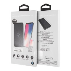 Защитное стекло BMW для iPhone X, XS, Silver logo