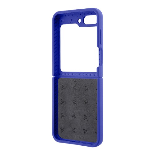 TUMI для Galaxy Z Flip 5 чехол Liquid silicone Metal logo Hard Blue
