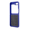 TUMI для Galaxy Z Flip 5 чехол Liquid silicone Metal logo Hard Blue