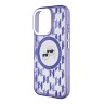 Karl Lagerfeld для iPhone 16 Pro чехол PC/TPU Monogram NFT Karl&Choupette Purple (MagSafe)