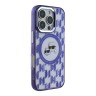 Karl Lagerfeld для iPhone 16 Pro чехол PC/TPU Monogram NFT Karl&Choupette Purple (MagSafe)