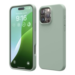 Elago для iPhone 16 Pro чехол Soft silicone (Liquid) Khaki Green