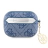 Guess для Airpods Pro 2 чехол PU leather 4G with Classic metal logo and Charm Blue